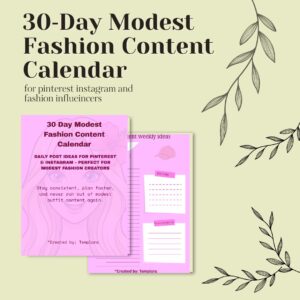 Fashion Calendar 2026 – Editable Monthly Style Planner for Outfits, Events & Special Looks